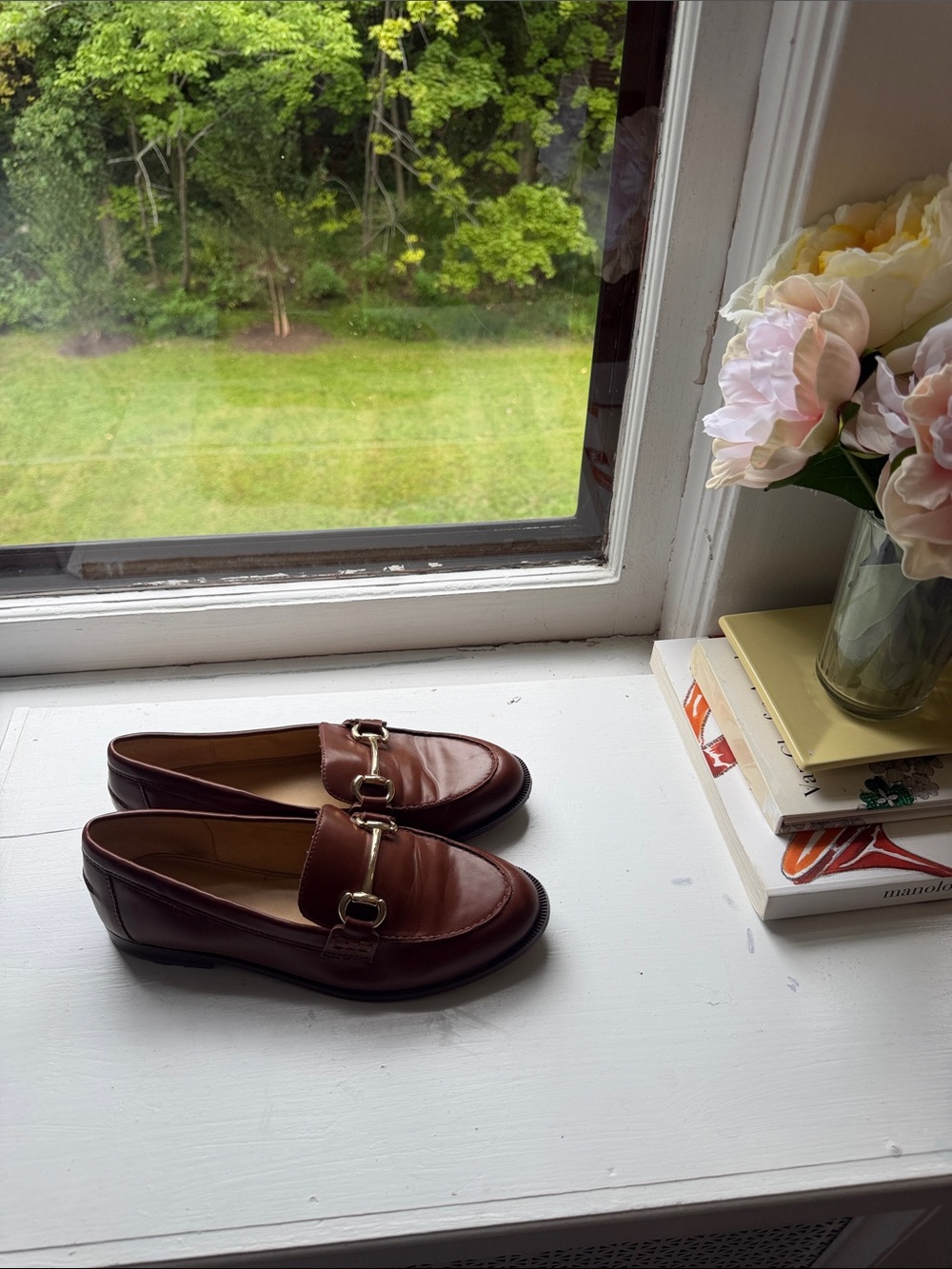 J. Crew Women's Chestnut Brown Leather Horsebit Loafers